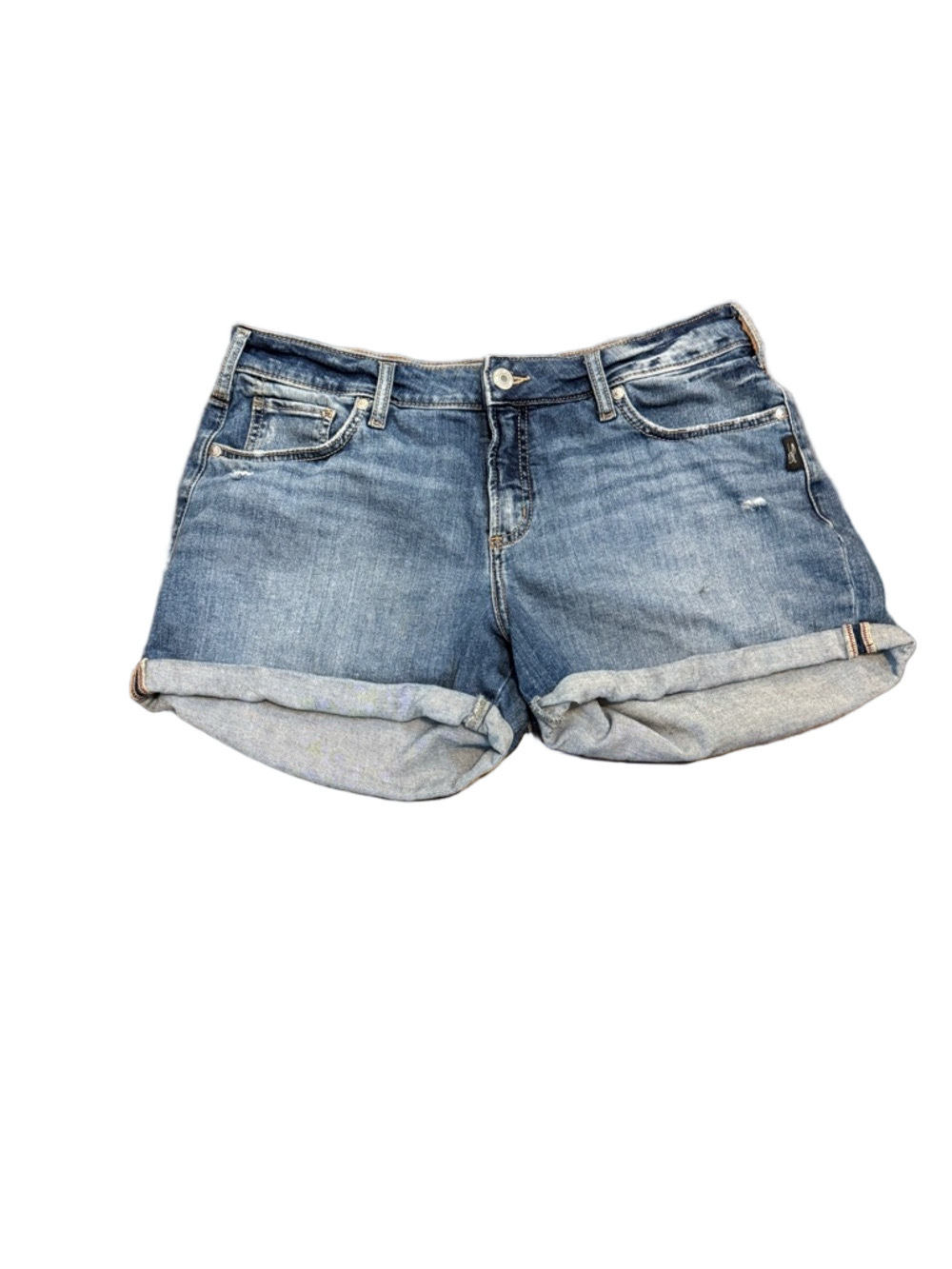 Silver Jeans Light Blue Rolled Hem Denim Shorts Size 32 - Picture 2 of 3